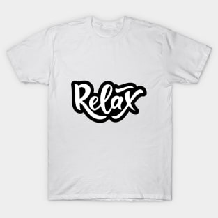 Hand lettering word Relax. isolated. T-Shirt